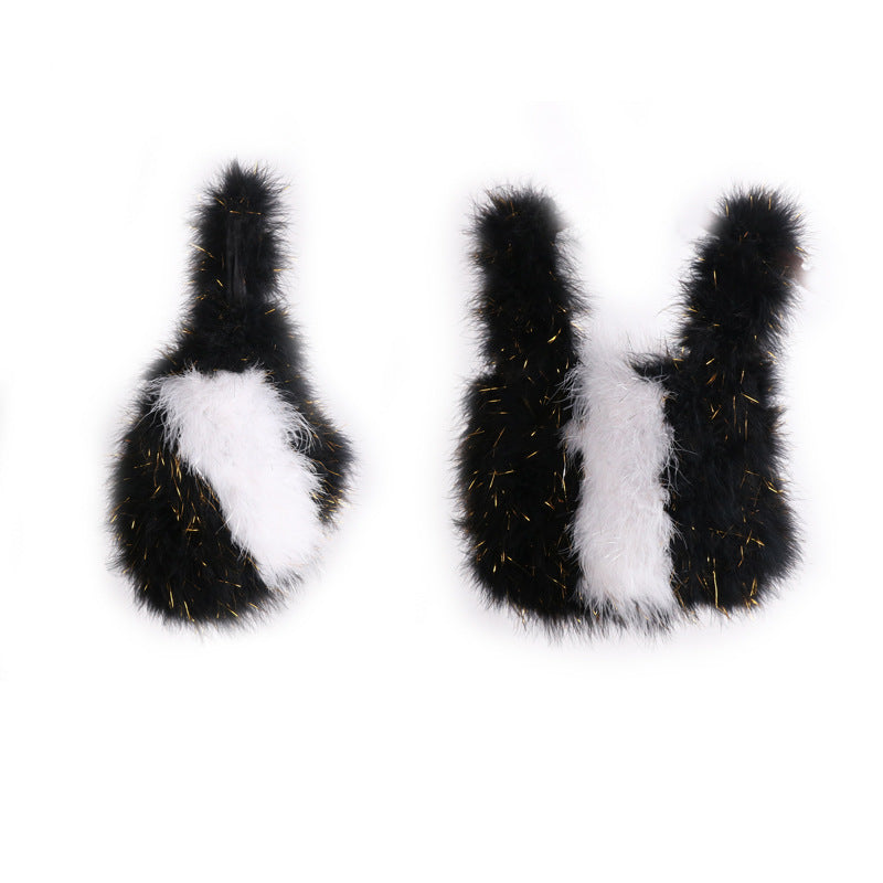 Vest bag, feather bag, handmade bag, soft bag, plush bag, fur bag, can be wholesaled