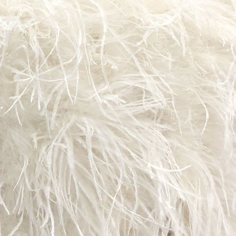 Ostrich feather vest tube top for women sexy off-shoulder top handmade