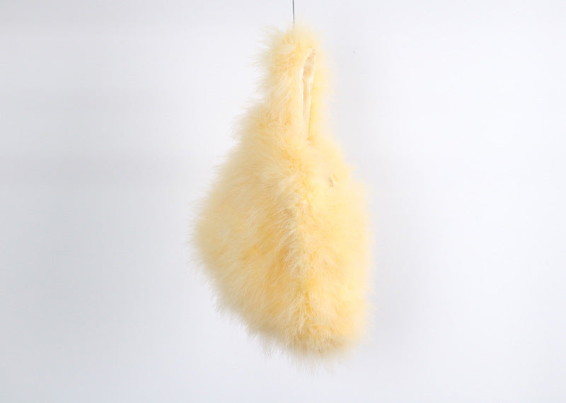 Vest bag, feather bag, handmade bag, soft bag, plush bag, fur bag, can be wholesaled