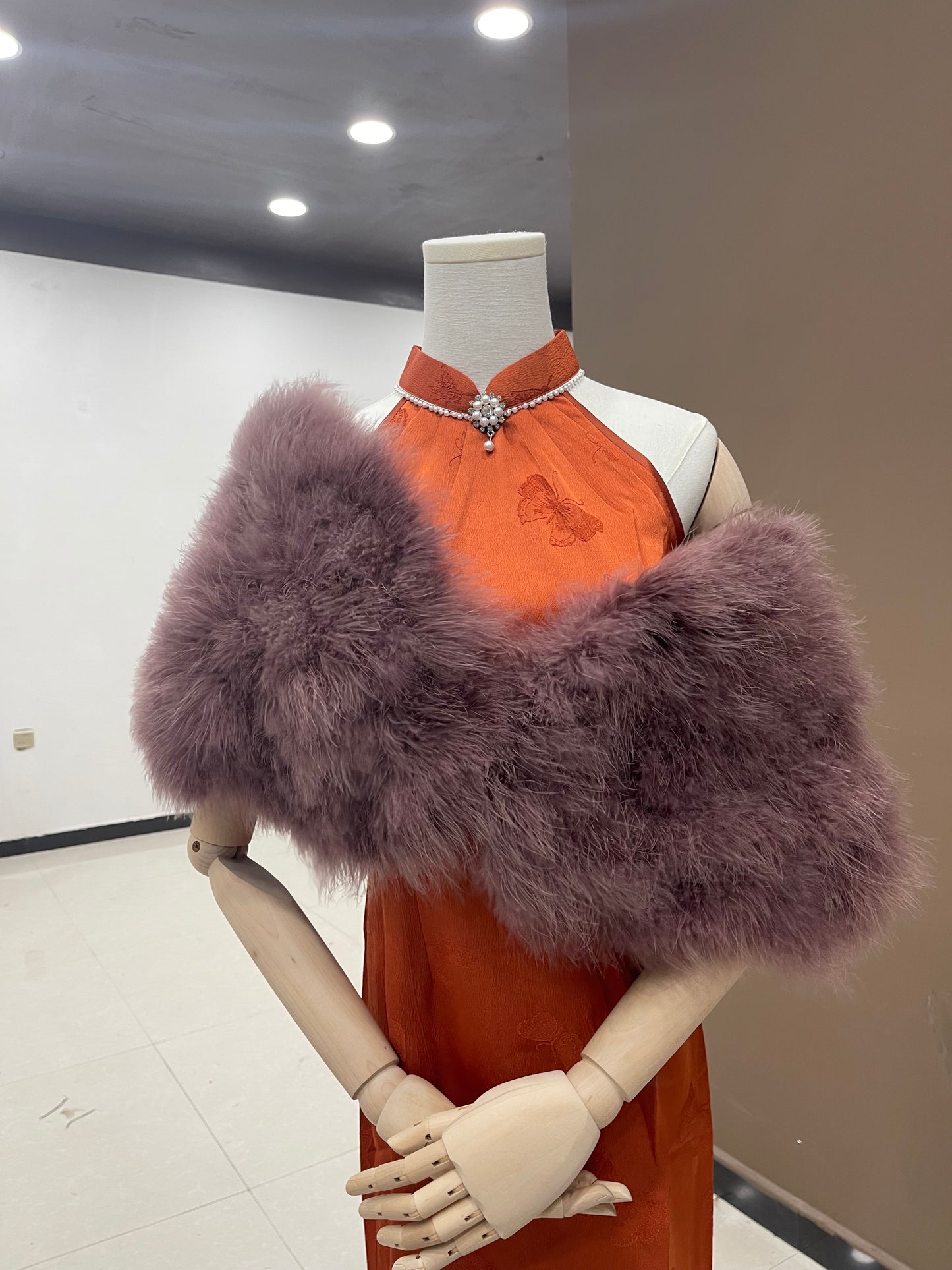 Turkey feather shawl, ladies shawl, thickened shawl, padded shawl, banquet shawl, dress shawl, dress outerwear, real fur shawl, fur shawl, wholesale and customizable handmade feather clothing factory