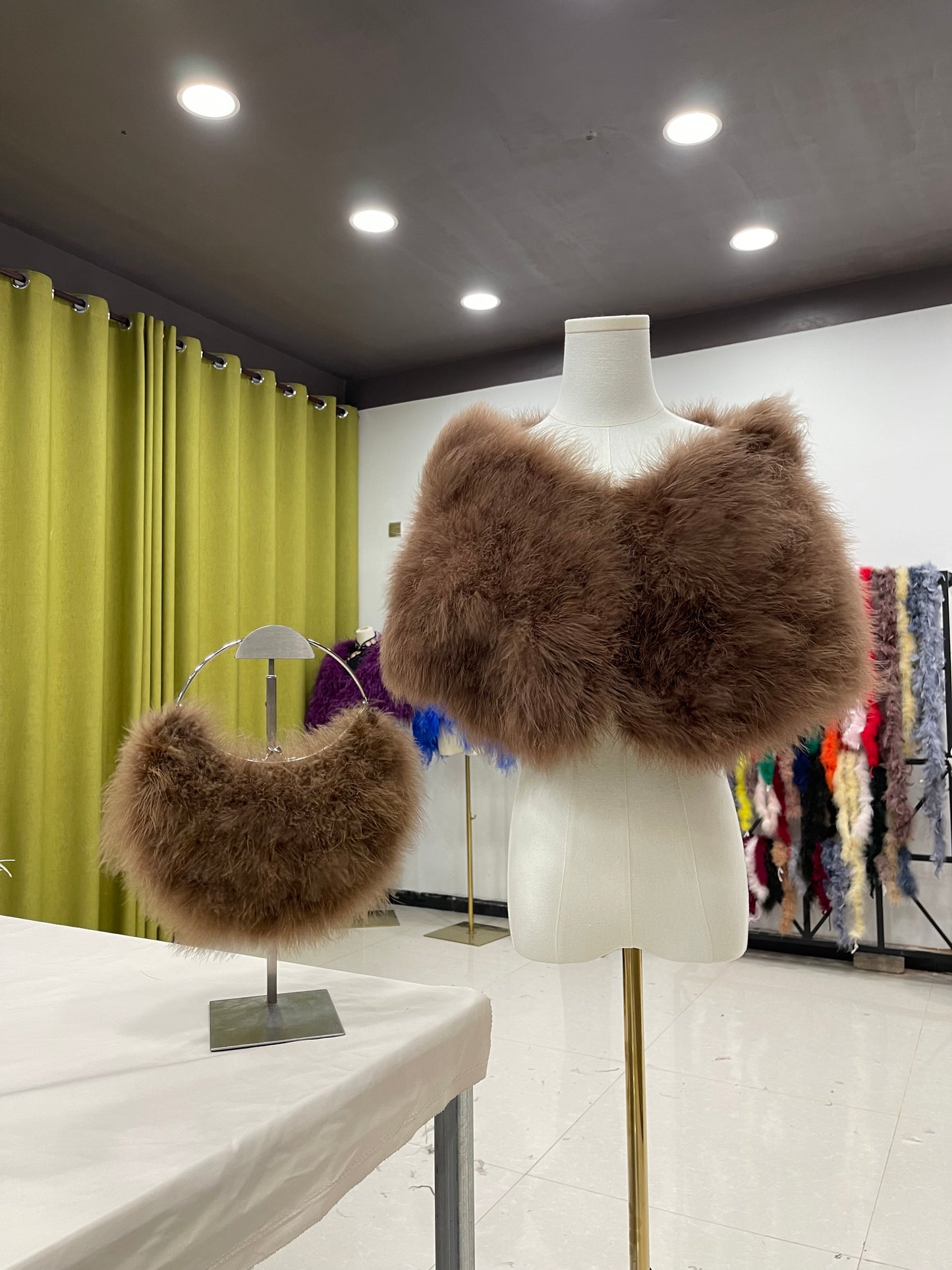 Turkey feather shawl, ladies shawl, thickened shawl, padded shawl, banquet shawl, dress shawl, dress outerwear, real fur shawl, fur shawl, wholesale and customizable handmade feather clothing factory