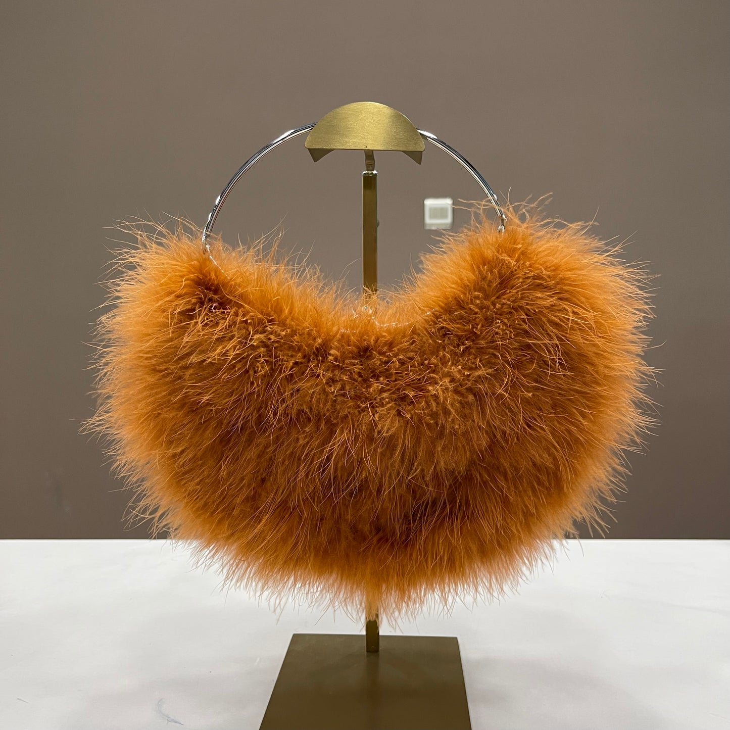 Women's bags turkey feather hand-woven handbags silver bracelet bag crescent bag mobile phone bag multiple colors small bag can be wholesale