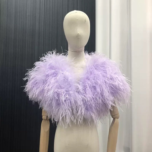 Cape vest, ladies vest, fur vest, short waistcoat, sleeveless coat, ostrich wool vest, ostrich wool cape, wholesale, custom sizes available