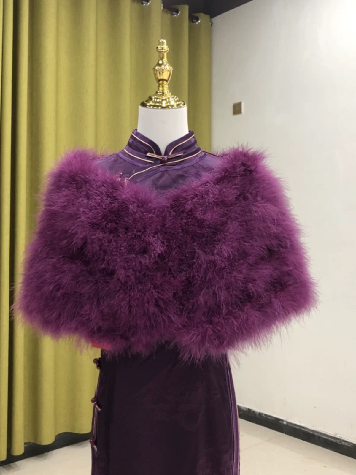 Turkey feather shawl, ladies shawl, thickened shawl, padded shawl, banquet shawl, dress shawl, dress outerwear, real fur shawl, fur shawl, wholesale and customizable handmade feather clothing factory