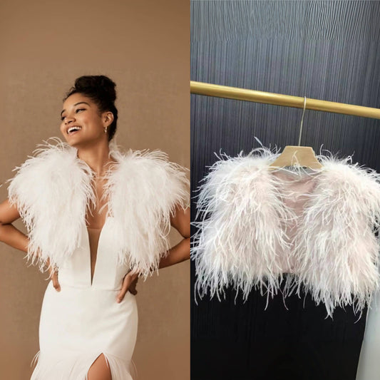 Cape vest, ladies vest, fur vest, short waistcoat, sleeveless coat, ostrich wool vest, ostrich wool cape, wholesale, custom sizes available