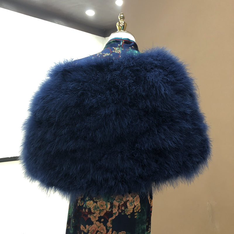 Turkey feather shawls, four seasons, ladies shawls, banquet capes, handmade, real feathers, daily warm outerwear, dress outerwear, wholesale available