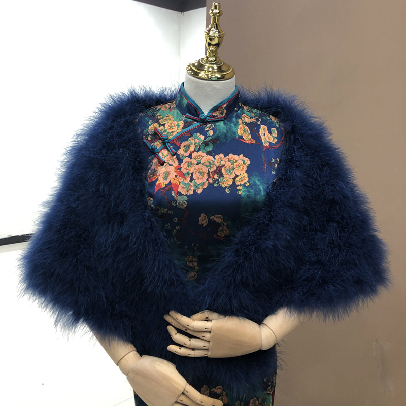 Turkey feather shawls, four seasons, ladies shawls, banquet capes, handmade, real feathers, daily warm outerwear, dress outerwear, wholesale available