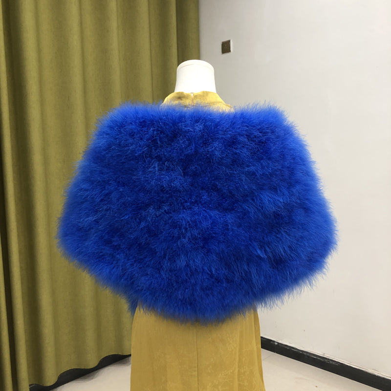 Women's shawls, thick warm shawls, widened shawls, turkey feather shawls, feather shawls, fur shawls, banquet dress shawls, cheongsam shawls, outer shawls, outer wear, various colors, wholesale