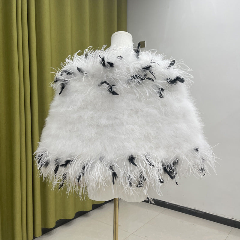 Women's shawls Real Feather Ostrich Feather Shawlskin Shawlskins Dress Shawls Banquet Wearing Feather Clothing Manufacturer