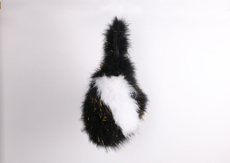 Vest bag, feather bag, handmade bag, soft bag, plush bag, fur bag, can be wholesaled