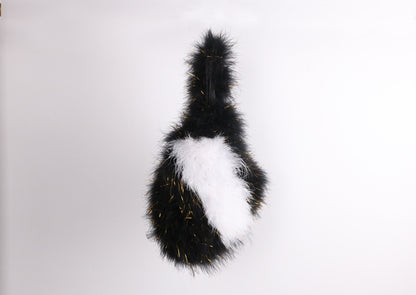 Vest bag, feather bag, handmade bag, soft bag, plush bag, fur bag, can be wholesaled