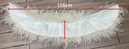 Party shawl, dress shawl, trailing shawl, turkey feathers, real feathers, dinner, wedding