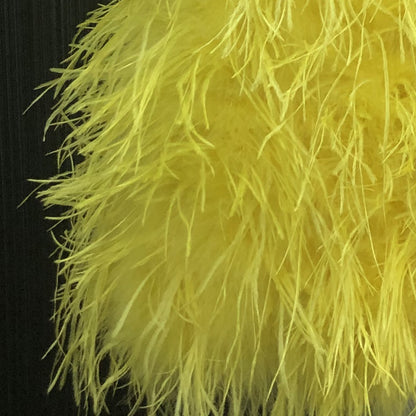 Custom European and American Cross-Border Trade Ostrich Feather Bag Crossbody Small Round Bag Phone Bag Handmade Fur Bag