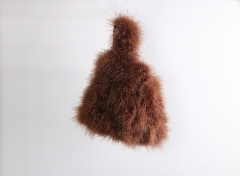 Vest bag, feather bag, handmade bag, soft bag, plush bag, fur bag, can be wholesaled