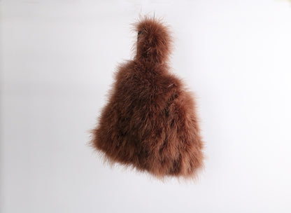 Vest bag, feather bag, handmade bag, soft bag, plush bag, fur bag, can be wholesaled