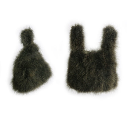 Vest bag, feather bag, handmade bag, soft bag, plush bag, fur bag, can be wholesaled