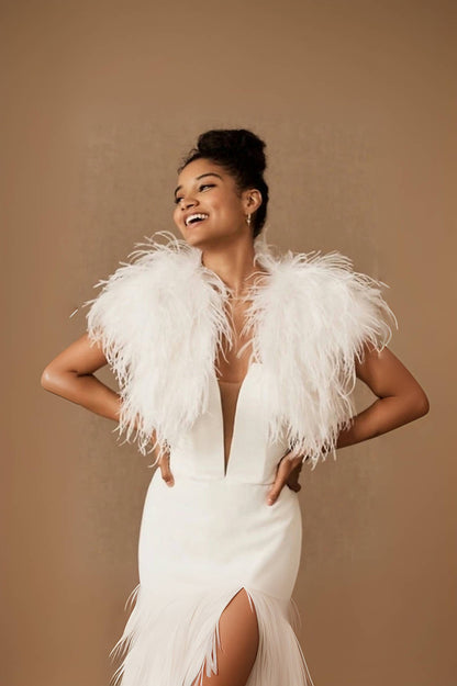 Cape vest, ladies vest, fur vest, short waistcoat, sleeveless coat, ostrich wool vest, ostrich wool cape, wholesale, custom sizes available