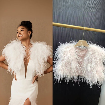 Cape vest, ladies vest, fur vest, short waistcoat, sleeveless coat, ostrich wool vest, ostrich wool cape, wholesale, custom sizes available