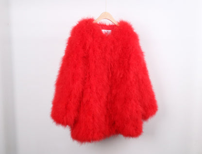 70cm Women's quilted jacket, thin cotton jacket, spring and autumn outerwear, turkey feather jacket, real fur outerwear, clothing factory, wholesale, custom sizes available