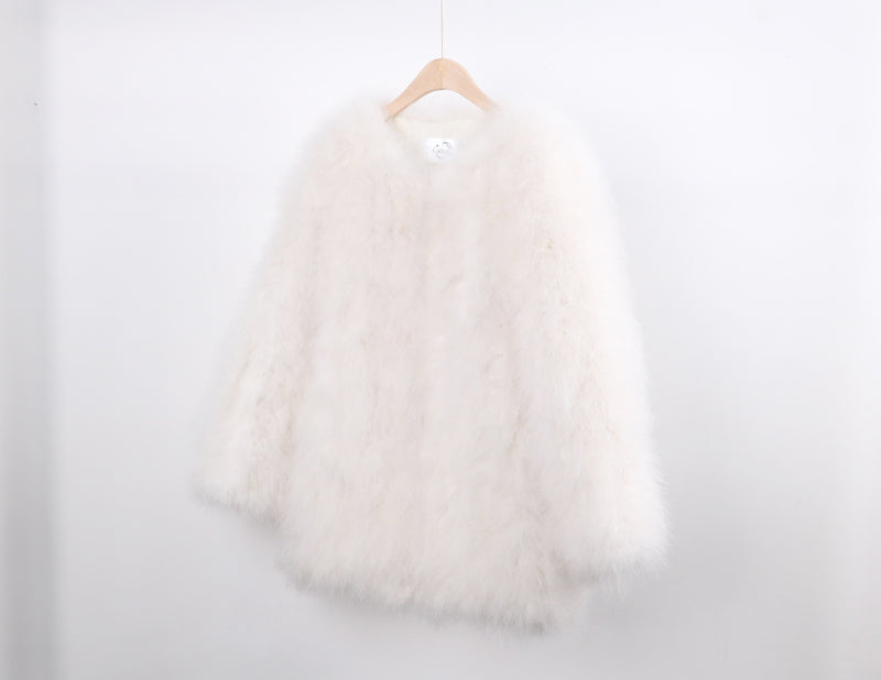 70cm Women's quilted jacket, thin cotton jacket, spring and autumn outerwear, turkey feather jacket, real fur outerwear, clothing factory, wholesale, custom sizes available