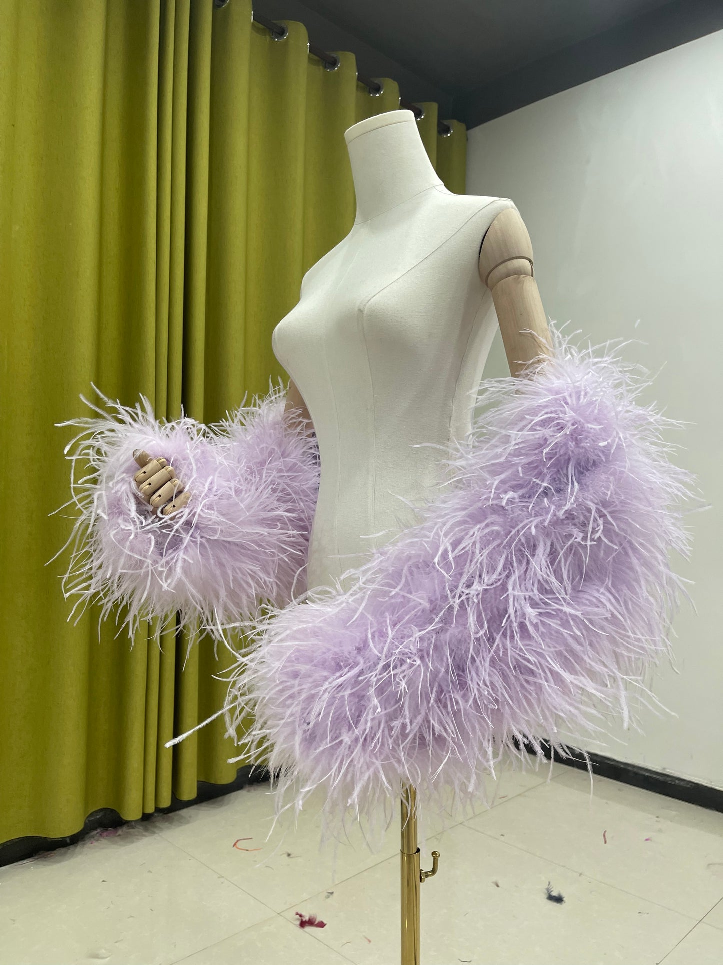 Handmade Natural Ostrich Feather Shawl Luxury Fluffy Cape 30 Colors Custom Wholesale 20-Year Factory Supply for Wedding Evening Party Dress,Shawl made of ostrich feathers