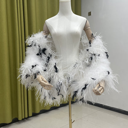 Women's shawls Real Feather Ostrich Feather Shawlskin Shawlskins Dress Shawls Banquet Wearing Feather Clothing Manufacturer