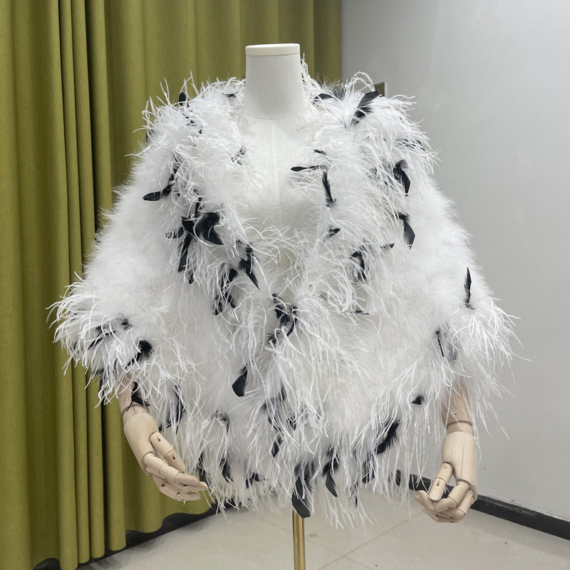 Women's shawls Real Feather Ostrich Feather Shawlskin Shawlskins Dress Shawls Banquet Wearing Feather Clothing Manufacturer