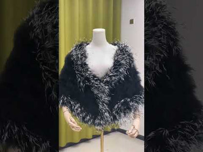 Women's shawls Real Feather Ostrich Feather Shawlskin Shawlskins Dress Shawls Banquet Wearing Feather Clothing Manufacturer