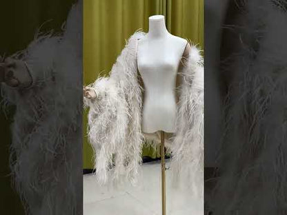 Large shawls, long shawl coats, shawls with sleeves, ostrich feather shawls, feather shawls, fur shawls, handmade shawls. Dress shawls, cheongsam shawls, clothing factories, feather clothing manufacturers