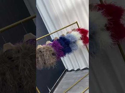 Cape vest, ladies vest, fur vest, short waistcoat, sleeveless coat, ostrich wool vest, ostrich wool cape, wholesale, custom sizes available